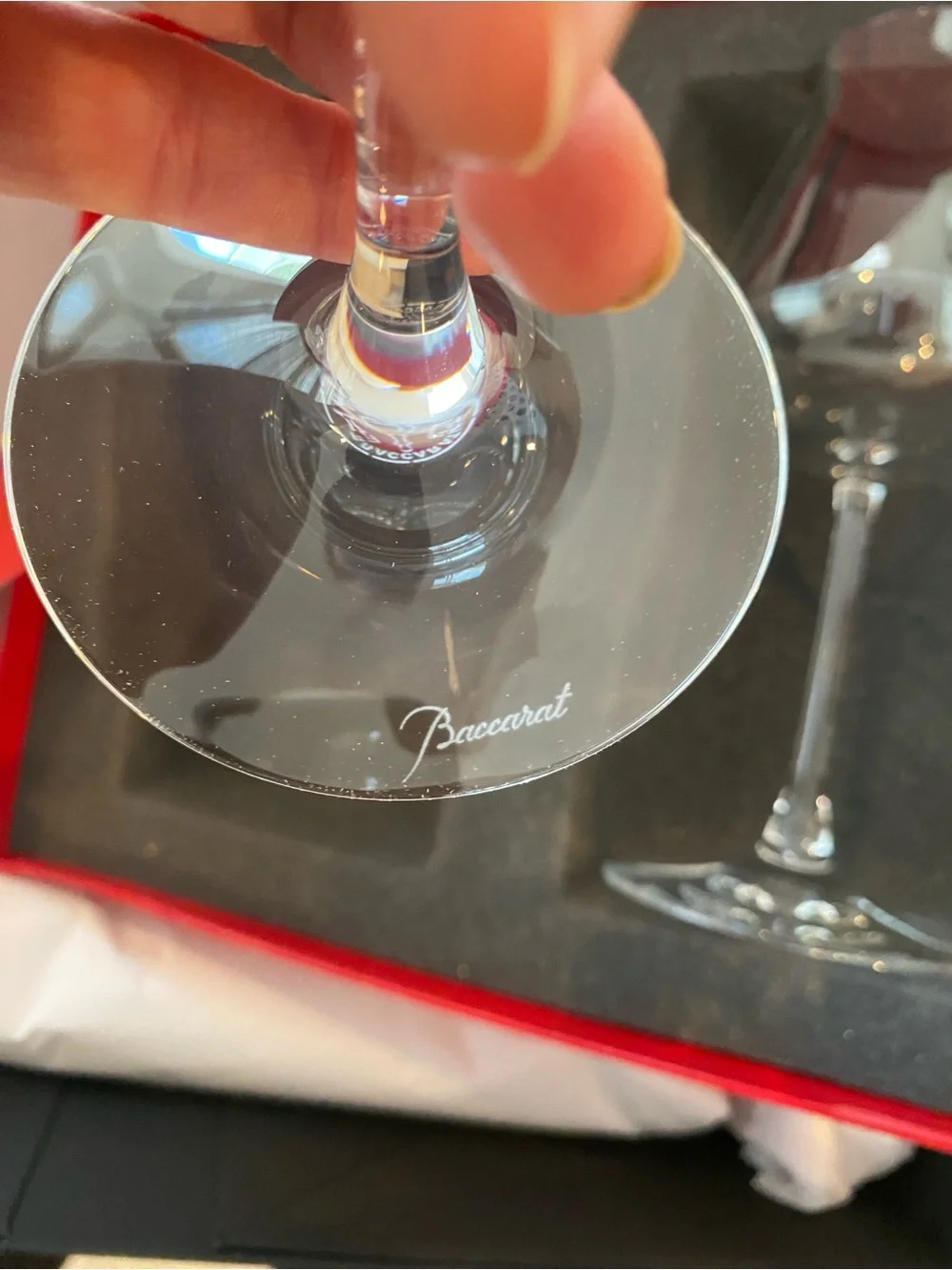Set of 2 Neiman Marcus x Baccarat Château Red Wine Glasses with Baccarat box